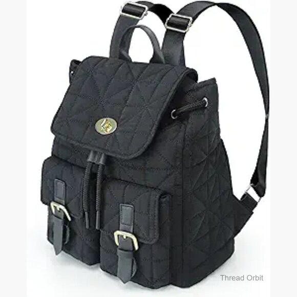 Small Quilted Backpack with Anti-Theft Pocket, Waterproof Daypack for Women main image 5